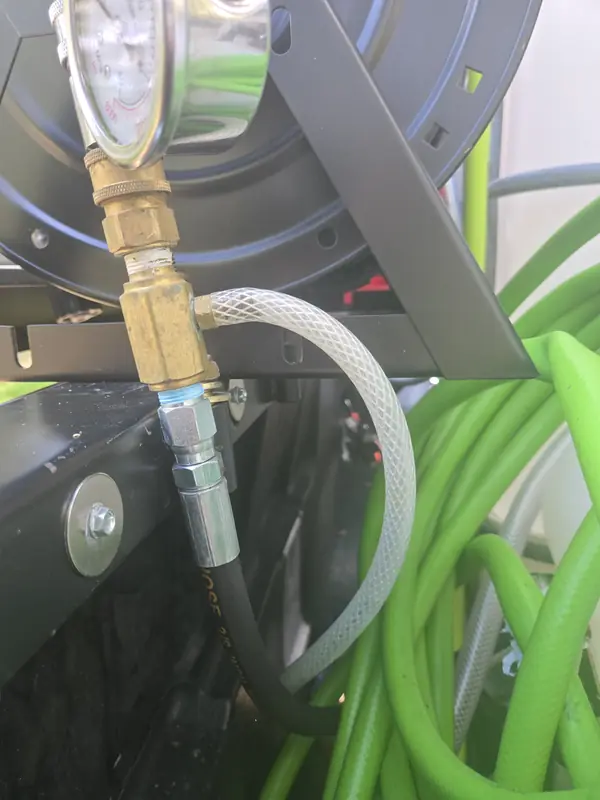 Hose reel fittings and brass connections